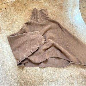 Zara Tan Cropped Sweater Turtleneck